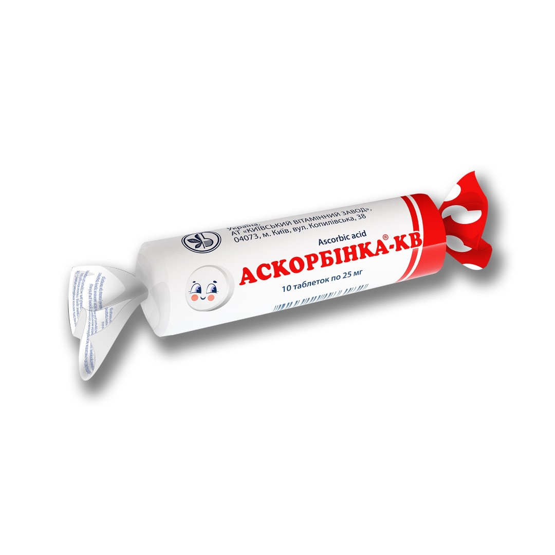 Аскорбинка-КВ таблетки по 25 мг 10 шт. Аскорбинка-КВ таблетки по 25 мг 10 шт.
