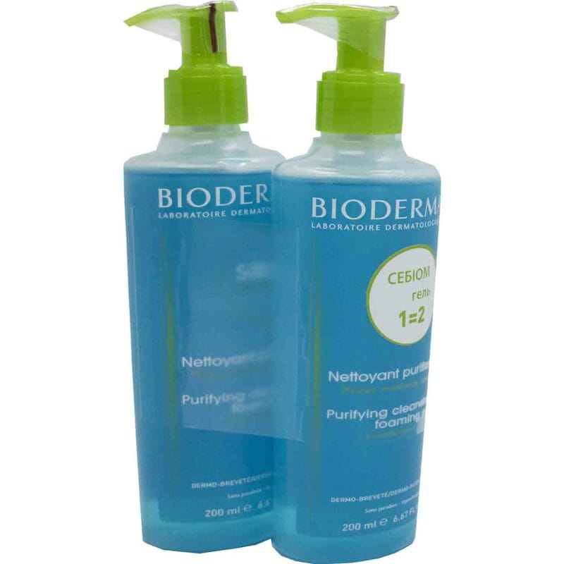 *Набор Гель Bioderma ДУО Себиом очищающий 2*200 мл