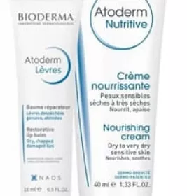 *Набір Bioderma Атодерм бальзам для губ 15мл+ бальзам для лица 40мл