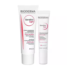 *Набір Bioderma Сансибио легкий крем 40мл+ Сансибио крем-гель для контура глаз 15мл