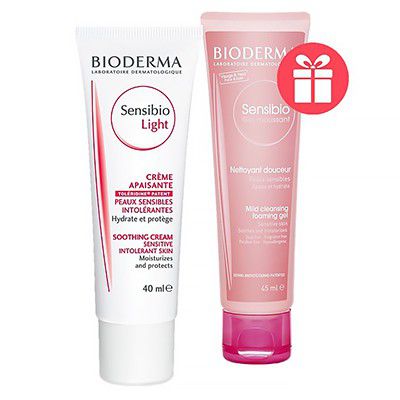 *Набор Bioderma Сансибио легкий крем 40 мл+Сансибио очищающий гель 45 мл