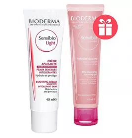 *Набор Bioderma Сансибио легкий крем 40 мл+Сансибио очищающий гель 45 мл