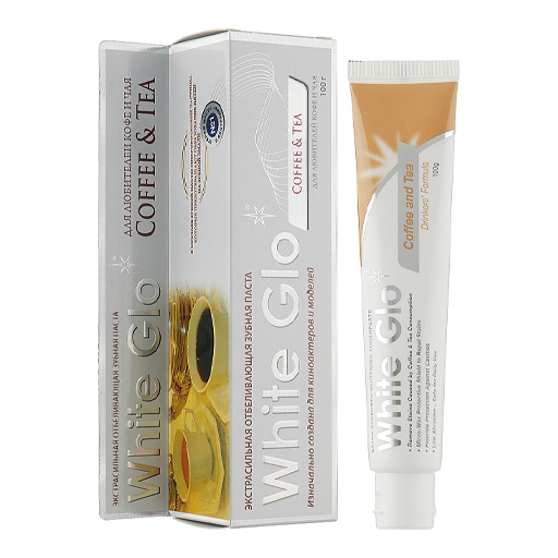 Зубная паста White Glo отбеливающая Чай и Кофе 100г Зубная паста White Glo отбеливающая Чай и Кофе 100г