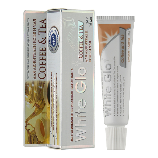 Зубная паста White Glo відбілююча Чай та Кава 24г
