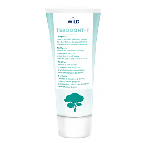 Зубная паста Dr.Wild Tebodont-F с маслом чайного дерева 0,75% с фторидом 75мл Зубная паста Dr.Wild Tebodont-F с маслом чайного дерева 0,75% с фторидом 75мл