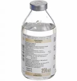 Гековен розчин для інфузій по 250 мл у флаконі 1 шт. - інфузія