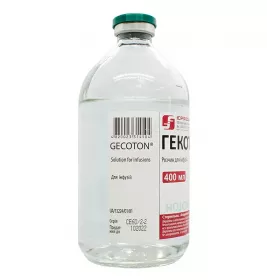 Гекотон розчин для інфузій по 400 мл у флаконі 1 шт. - Юрія-Фарм