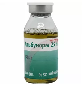 Альбунорм розчин для інфузій 25% по 100 мл у флаконі 1 шт. - Октафарма