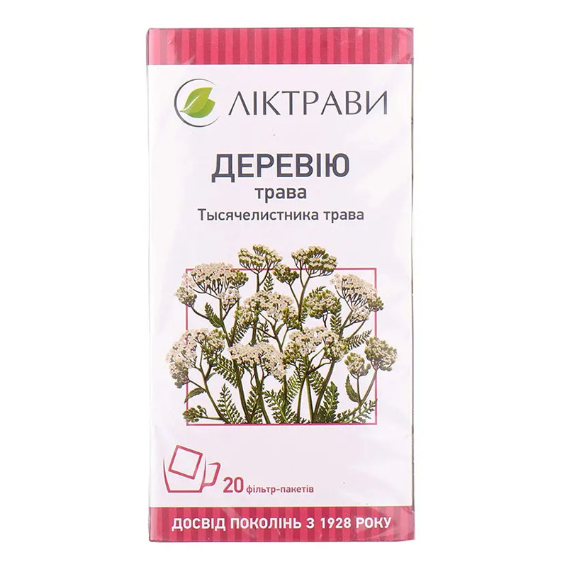 Деревій трава по 1.5 г у фільтр-пакетиках 20 шт. - Ліктрави