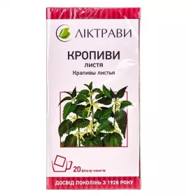 Кропиве листя по 1.5 г у фільтр-пакетиках 20 шт. - Лектрави