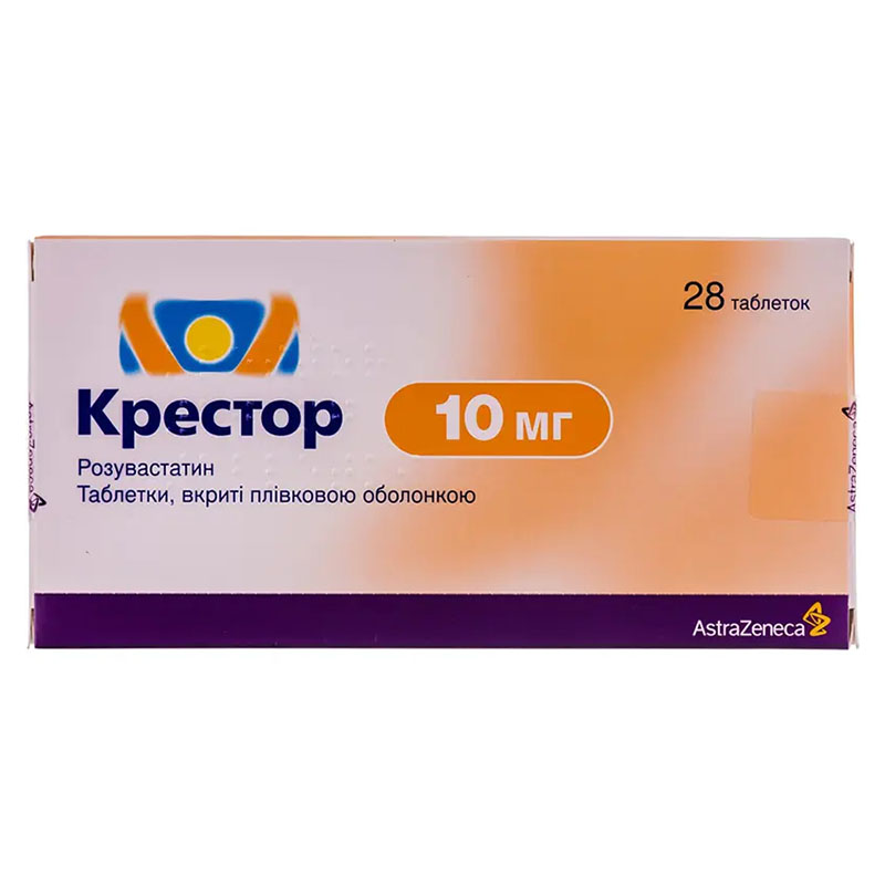 Крестор таблетки по 10 мг 28 шт. (14х2) - Медіакард