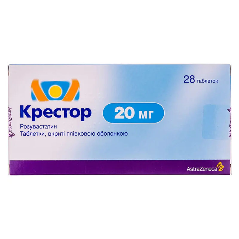 Крестор таблетки по 20 мг 28 шт. (14х2) - Медіакард