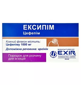 Ексипім порошок по 1000 мг у флаконі 1 шт.