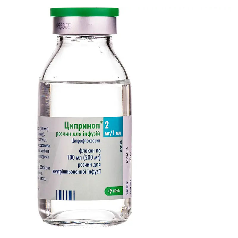 Ципринол раствор для инфузий 2 мг/мл по 100 мл (200 мг) во флаконе 1 шт.