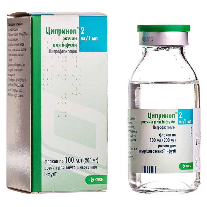Ципринол розчин для інфузій 2 мг/мл по 100 мл (200 мг) у флаконі 1 шт.