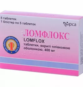 Ломфлокс таблетки по 400 мг 20 шт. (5х4)