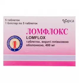 Ломфлокс таблетки по 400 мг 5 шт.
