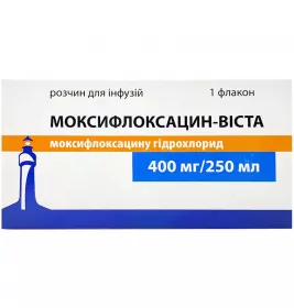 Моксифлоксацин Виста раствор для инфузий 400 мг/250 мл по 250 мл во флаконе 1 шт.