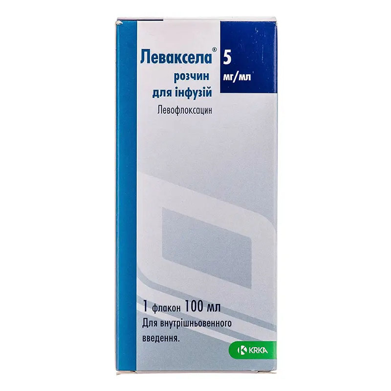 Леваксела раствор для инфузий 5 мг/мл по 100 мл во флаконе 1 шт.