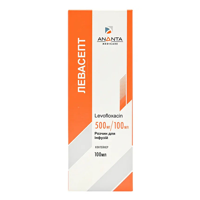 Левасепт розчин для інфузій 500 мг/100 мл по 100 мл у флаконі 1 шт.