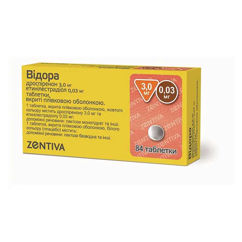 Відора таблетки по 3 мг/0.03 мг 84 шт. (28х3)