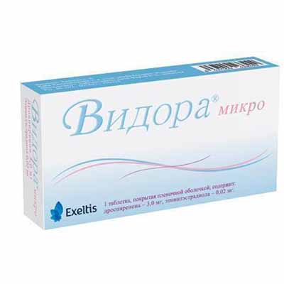 Видора микро таблетки по 3 мг/0.02 мг 28 шт. Видора микро таблетки по 3 мг/0.02 мг 28 шт.