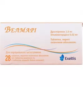 *Велмарі табл. п/пл. об. 3,0 мг/0,02 мг №28