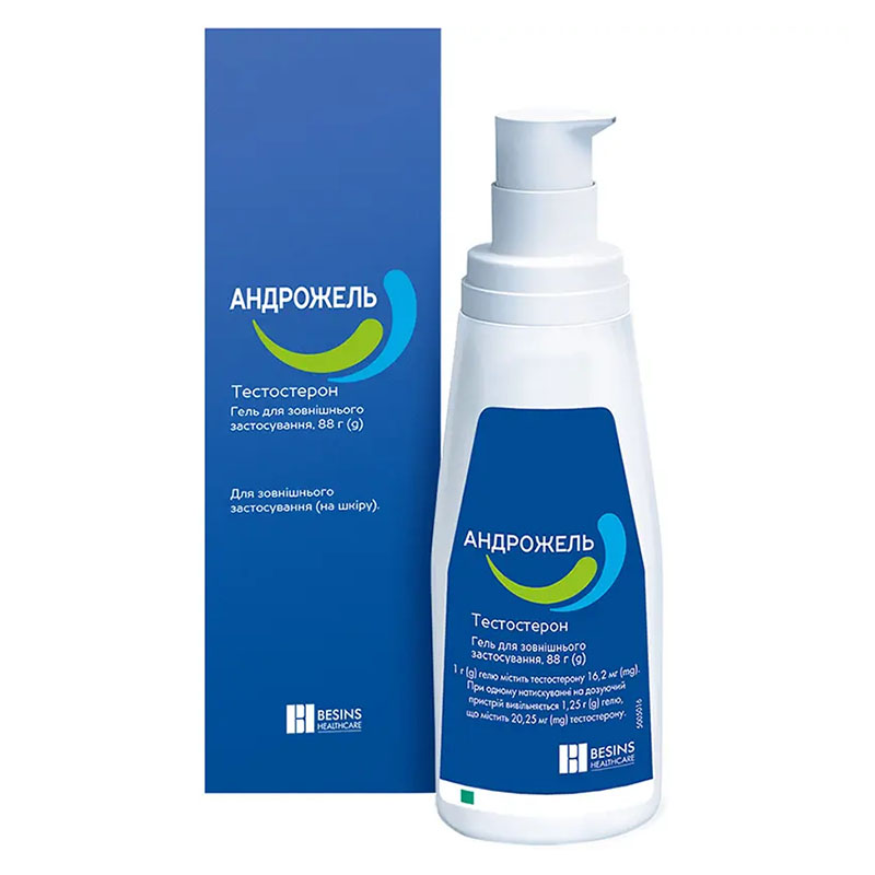 Андрожель гель 16.2 мг/1 г по 88 г во флаконе с дозатором
