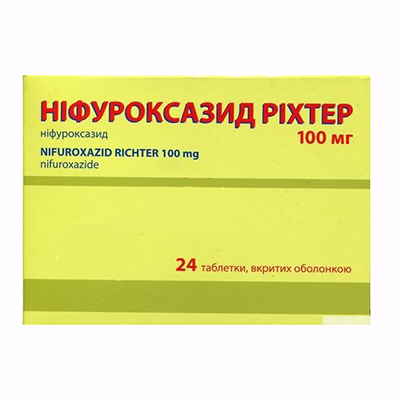 Ніфуроксазид таблетки по 100 мг 24 шт. - Gedeon Richter