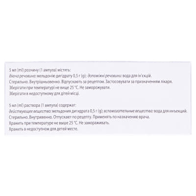 Мексидол розчин для ін'єкцій 50 мг/мл в ампулах по 2 мл 10 шт.