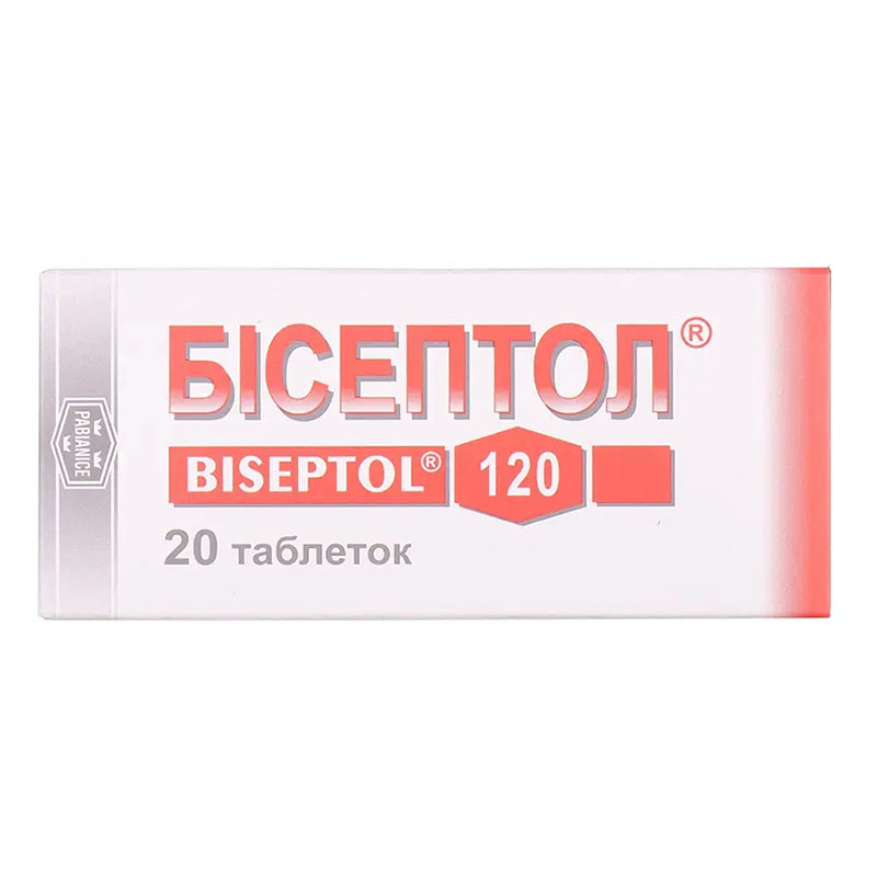 Бісептол таблетки по 100 мг/20 мг 20 шт.