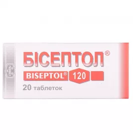 Бісептол таблетки по 100 мг/20 мг 20 шт.