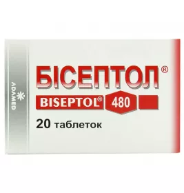Бісептол таблетки по 400 мг/80 мг 20 шт.