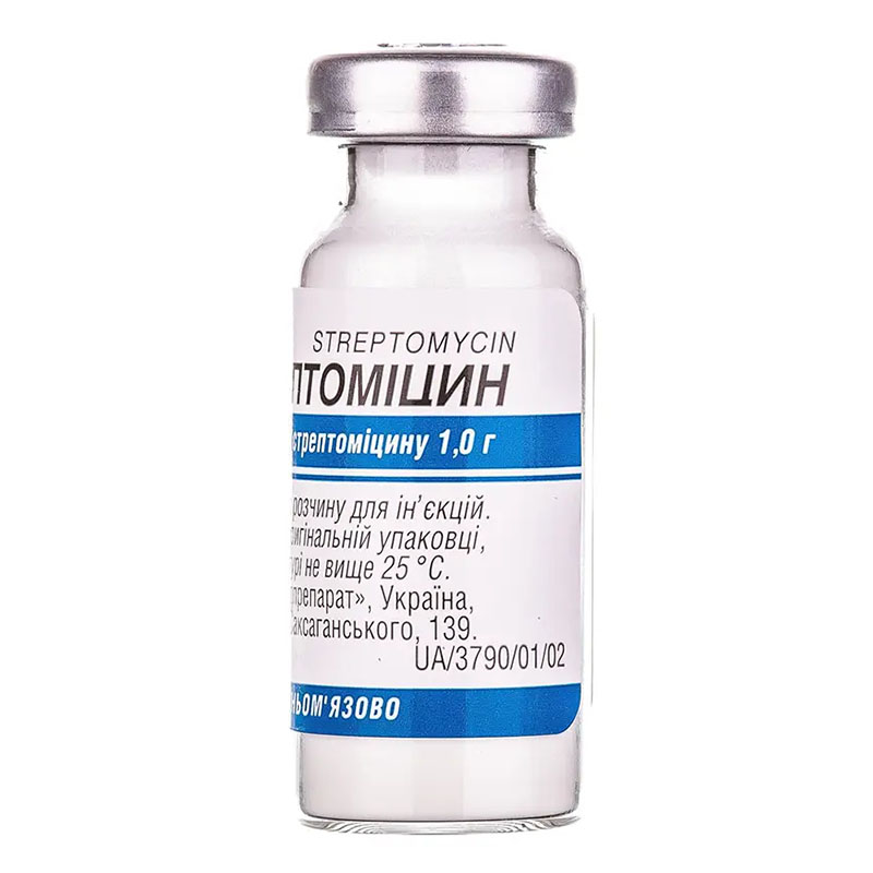 Стрептоміцин порошок 1 г у флаконі 1 шт.