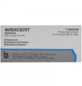 Флекселіт розчин для ін'єкцій 250 мг/мл в ампулах 2 мл 1 шт.