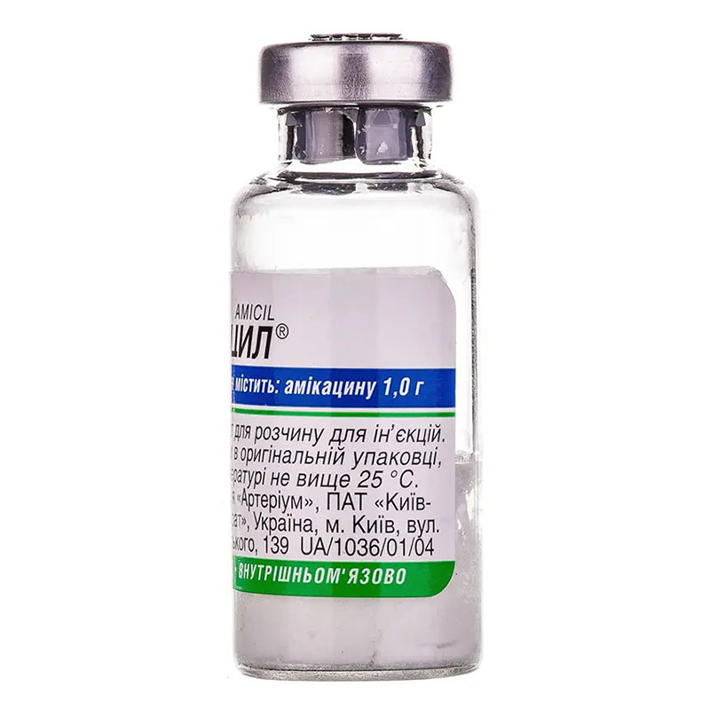 Аміцил ліофілізат по 1 г у флаконі 1 шт.