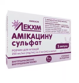 Амікацину порошок сульфат по 1 г у флаконі 1 шт.