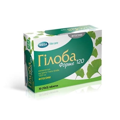 Гілоба Форте таблетки по 120 мг 30 шт.