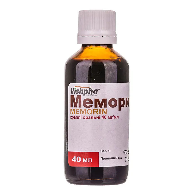 Меморин капли 40 мг/мл по 40 мл во флаконе 1 шт.