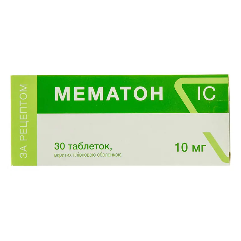 Мематон IC таблетки по 10 мг 30 шт. (10х3) Мематон IC таблетки по 10 мг 30 шт. (10х3)