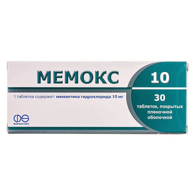 Мемокс 10 таблетки по 10 мг 30 шт. (10х3) Мемокс 10 таблетки по 10 мг 30 шт. (10х3)