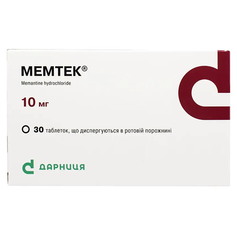 Мемтек-Дарница таблетки по 10 мг 30 шт. Мемтек-Дарница таблетки по 10 мг 30 шт.