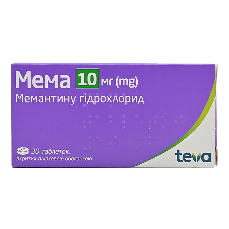 Мема таблетки по 10 мг 30 шт. (10х3) Мема таблетки по 10 мг 30 шт. (10х3)