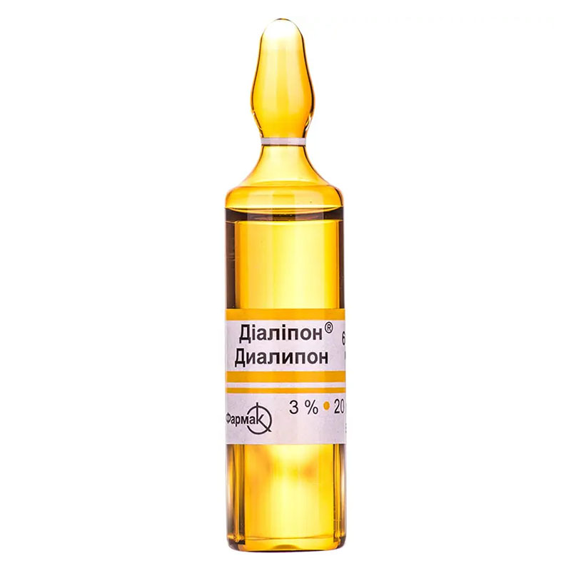 Діаліпон розчин для інфузій 3% в ампулах по 20 мл 5 шт.