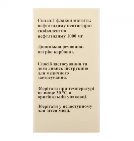 Санзидим 1000 порошок по 1000 мг во флаконе 1 шт.