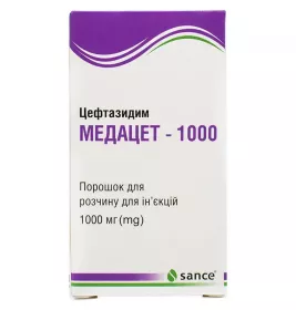 Медацет-1000 порошок для раствор для инъекций по 1000 мг во флаконе 1 шт.