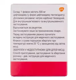 Фортум порошок по 500 мг во флаконе 1 шт.