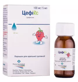 Цефікс порошок 100 мг/5 мл по 30 мл у флаконі 1 шт.