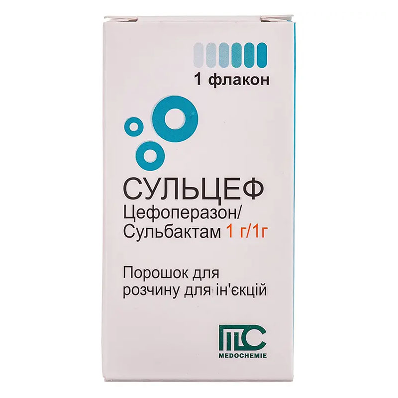 Сульцеф порошок по 1 г/1 г во флаконе 1 шт.