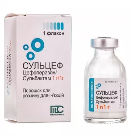 Сульцеф порошок по 1 г/1 г у флаконі 1 шт.